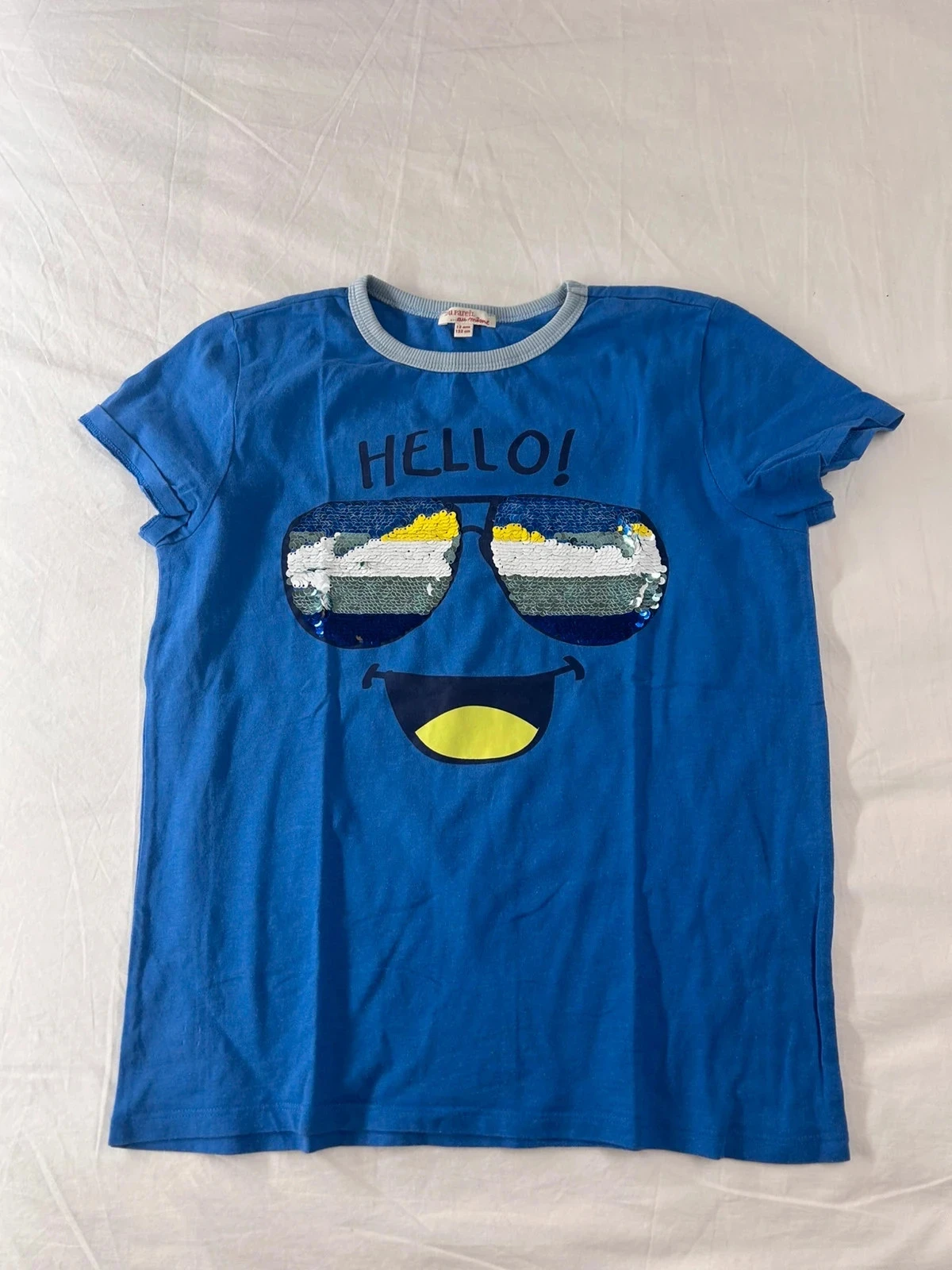 T-shirt bleu à motifs du pareil au même